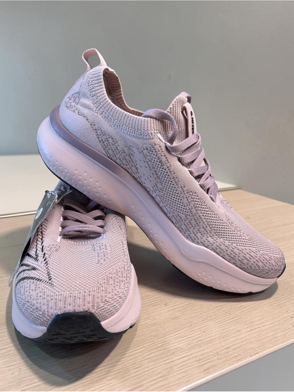 Hi-Tec Women's Blush Pink Knit Athletic Sneakers with Black Accents - Picture 2 of 5
